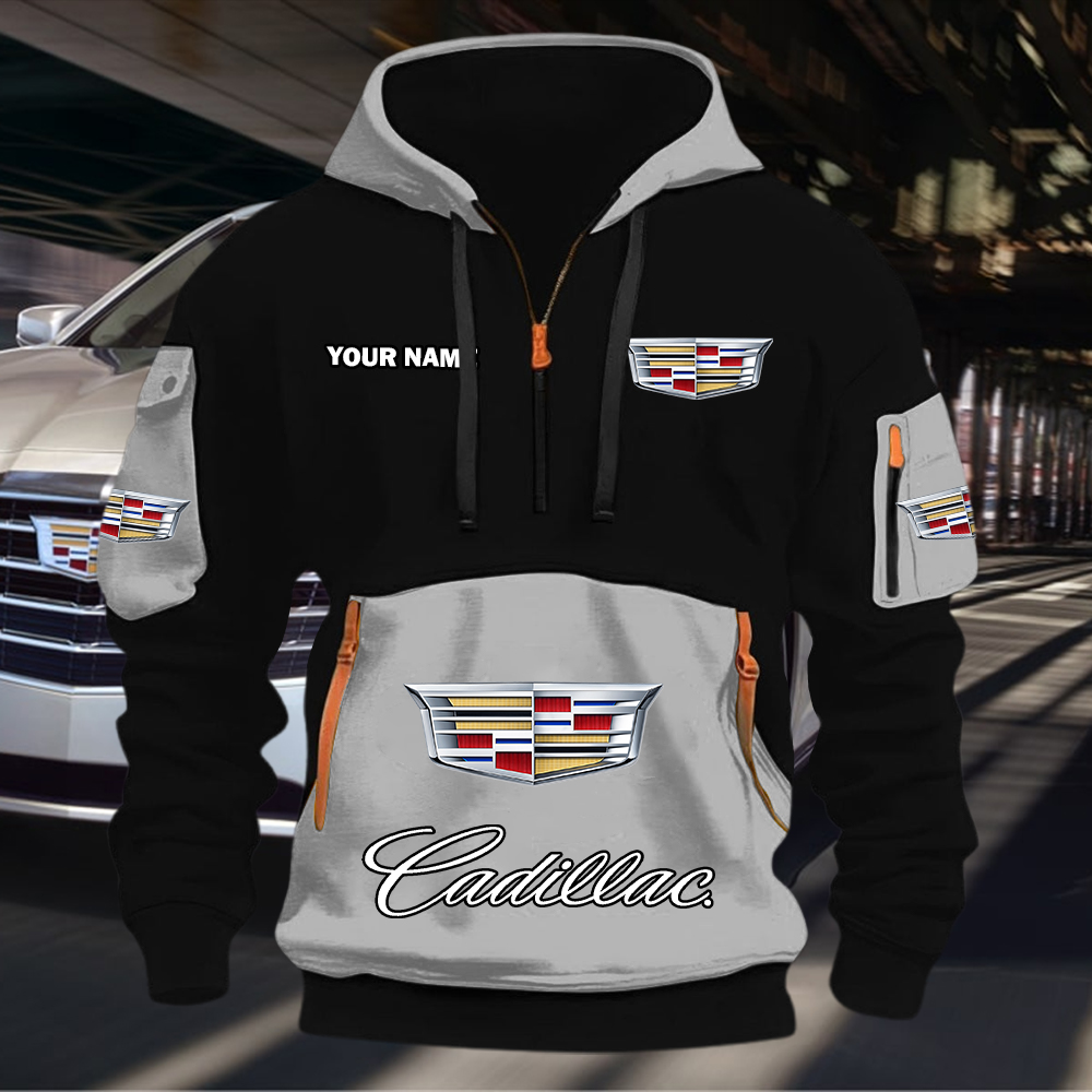 Cadillac Quarter Zip Hoodie - Image 2