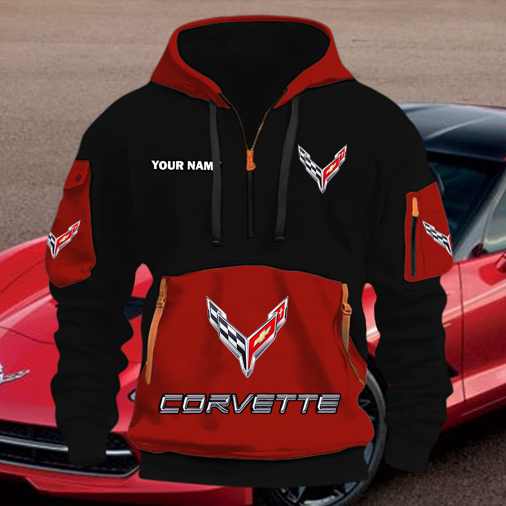 Corvette Quarter Zip Hoodie - Image 3