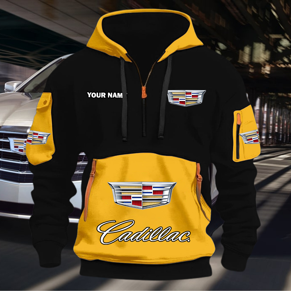 Cadillac Quarter Zip Hoodie - Image 3