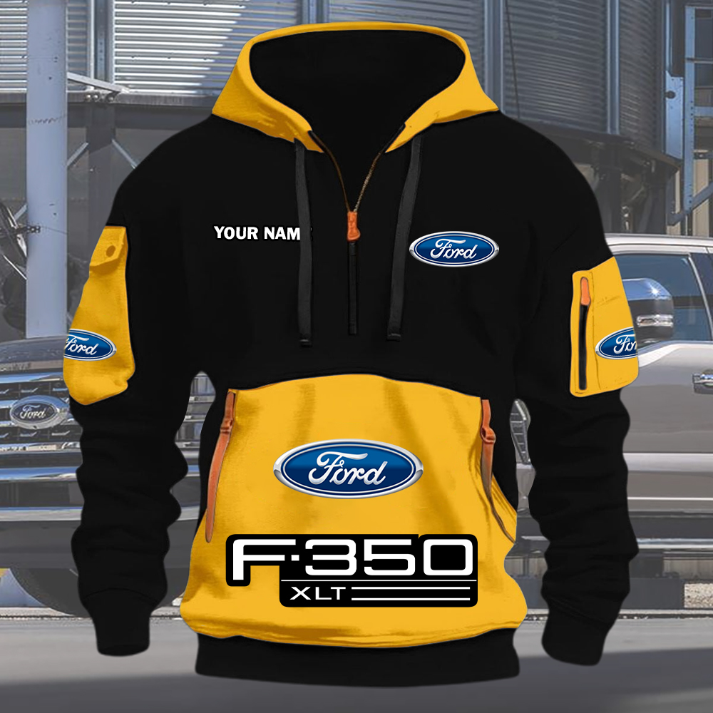 Ford F350 Quarter Zip Hoodie - Image 3