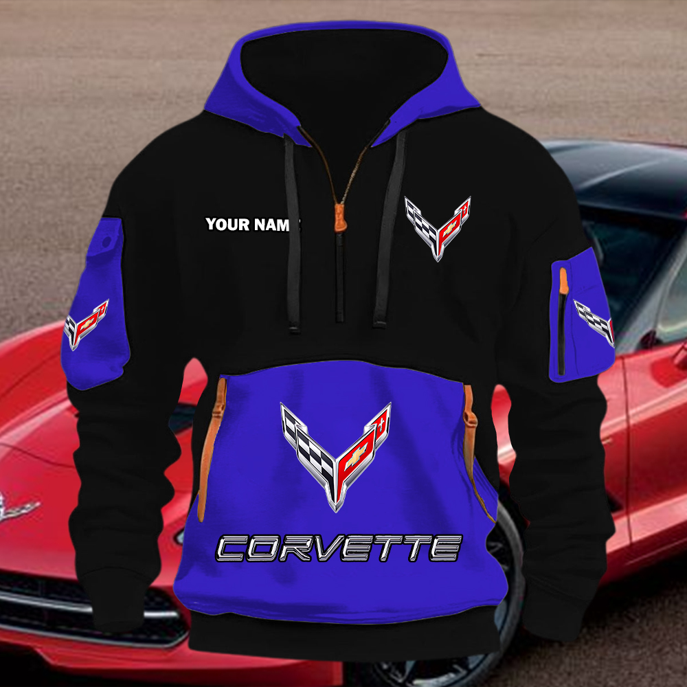 Corvette Quarter Zip Hoodie - Image 4