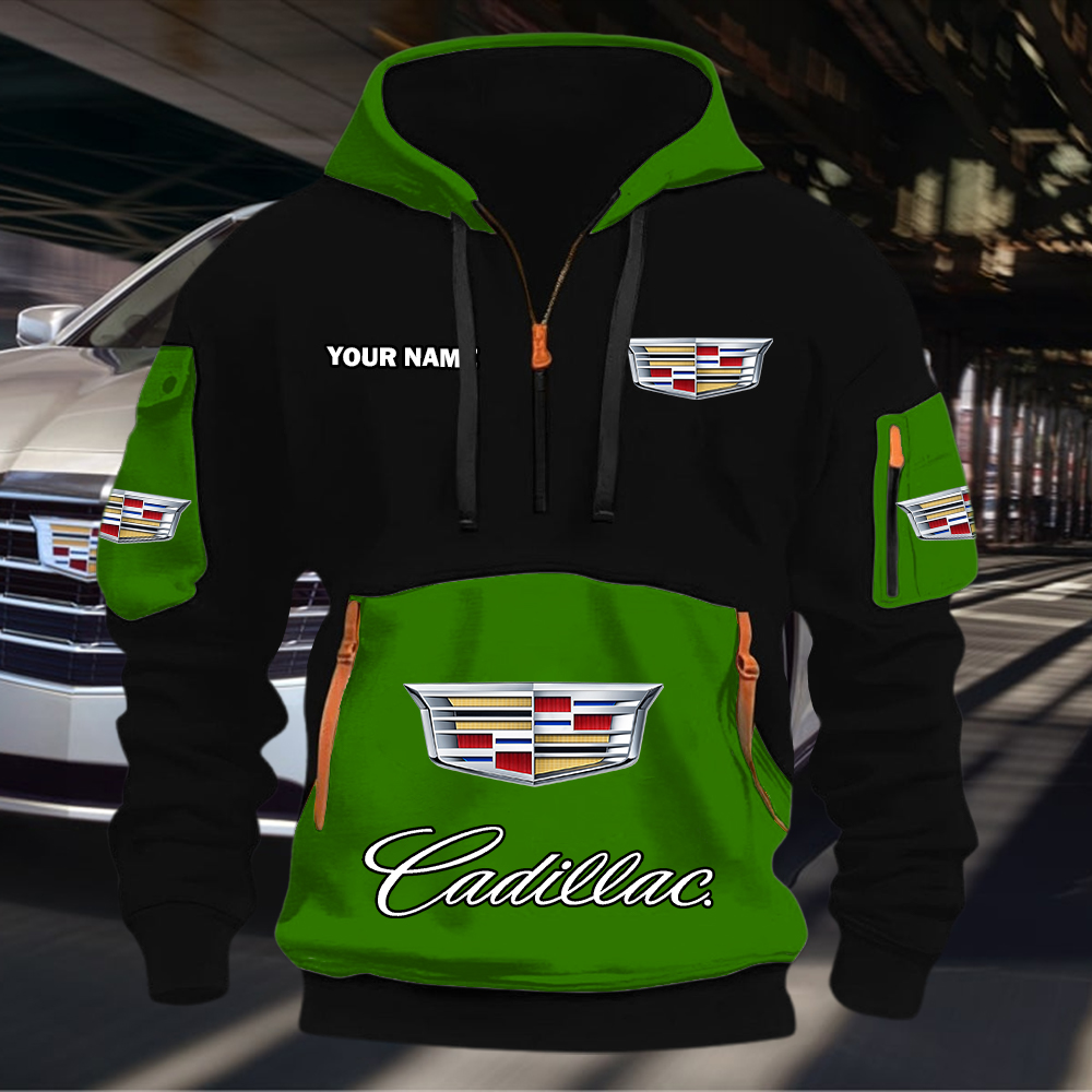 Cadillac Quarter Zip Hoodie - Image 4