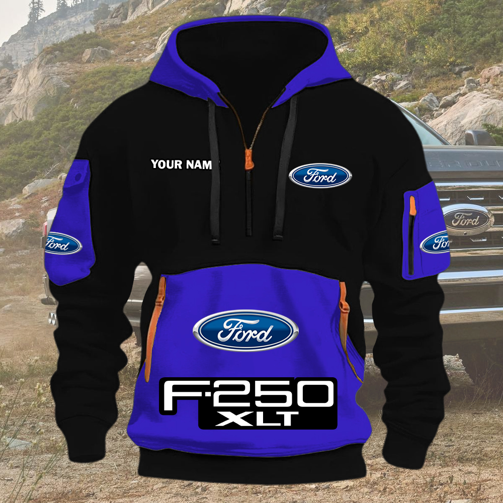 Ford F250 Quarter Zip Hoodie - Image 4