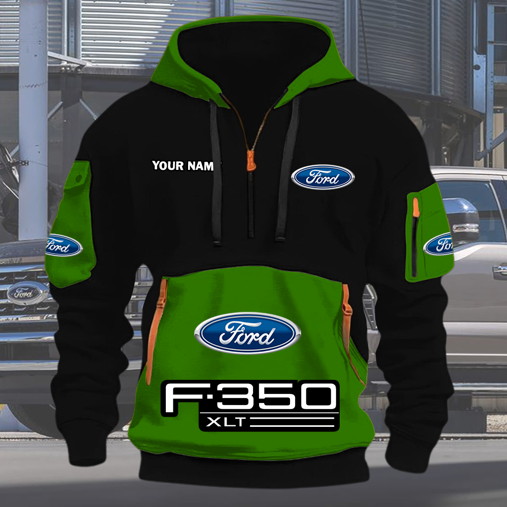 Ford F350 Quarter Zip Hoodie - Image 4