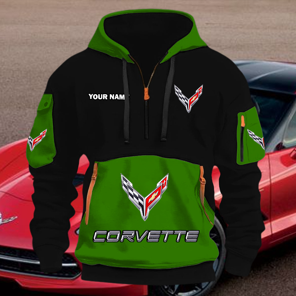 Corvette Quarter Zip Hoodie - Image 5