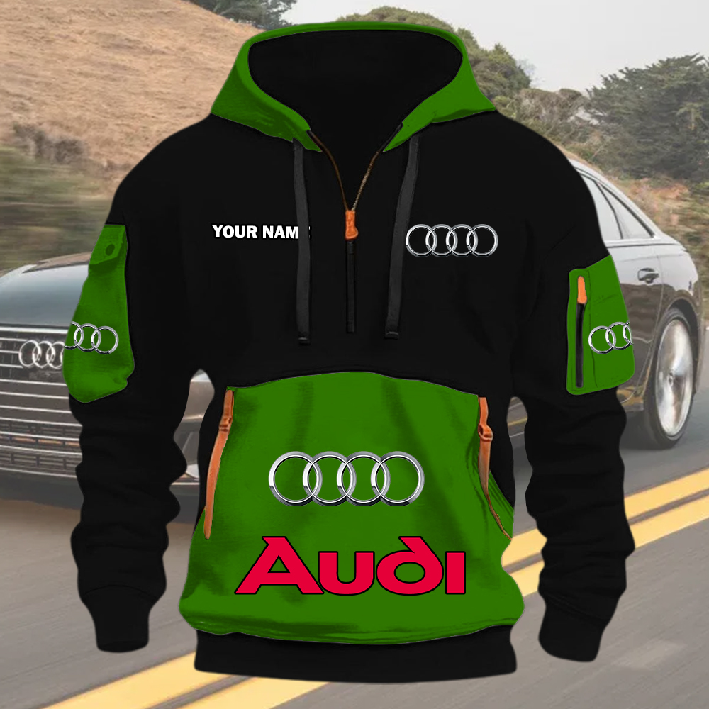 Audi Quarter Zip Hoodie - Image 5
