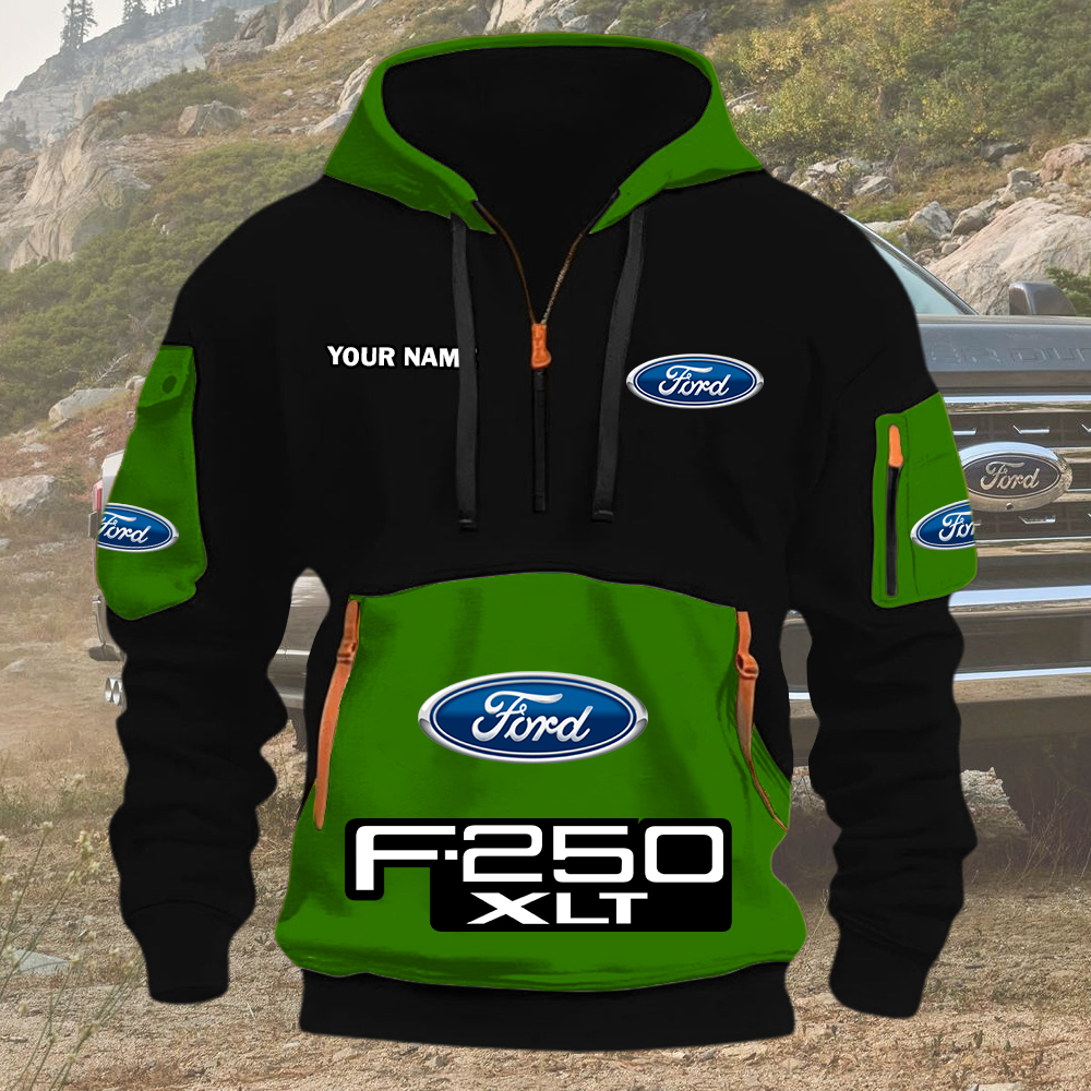 Ford F250 Quarter Zip Hoodie - Image 5
