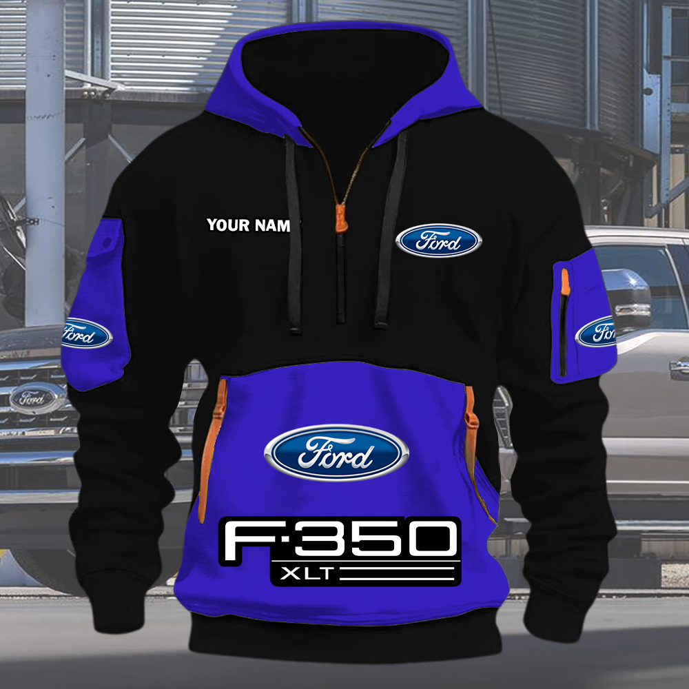 Ford F350 Quarter Zip Hoodie - Image 5
