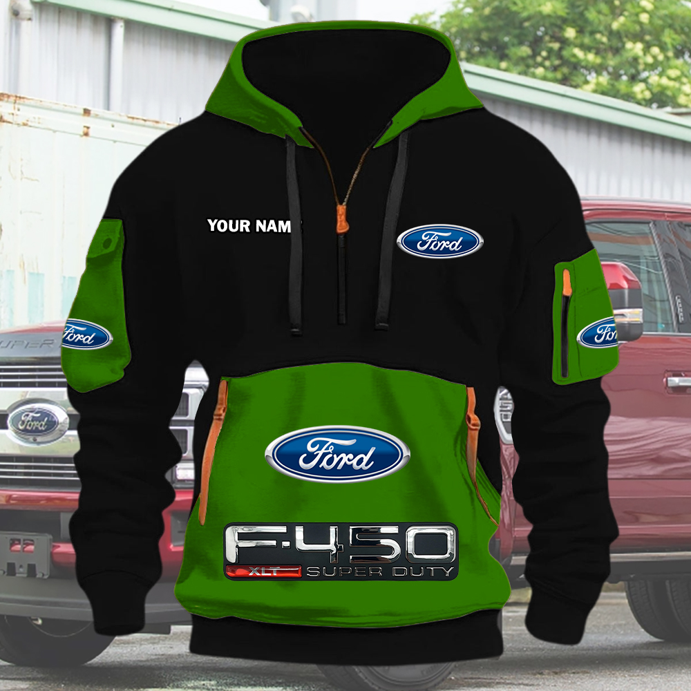 Ford F450 Quarter Zip Hoodie - Image 5