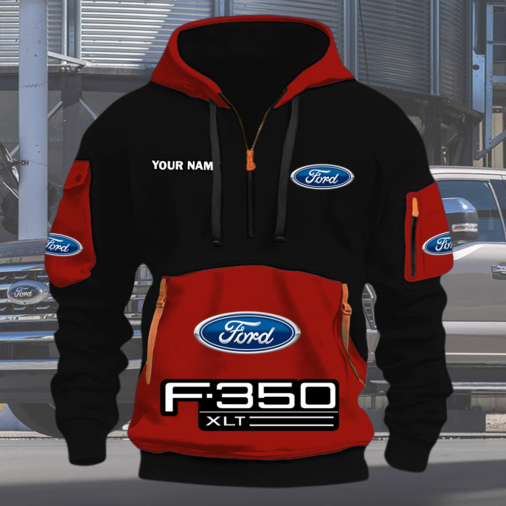 Ford F350 Quarter Zip Hoodie - Image 6