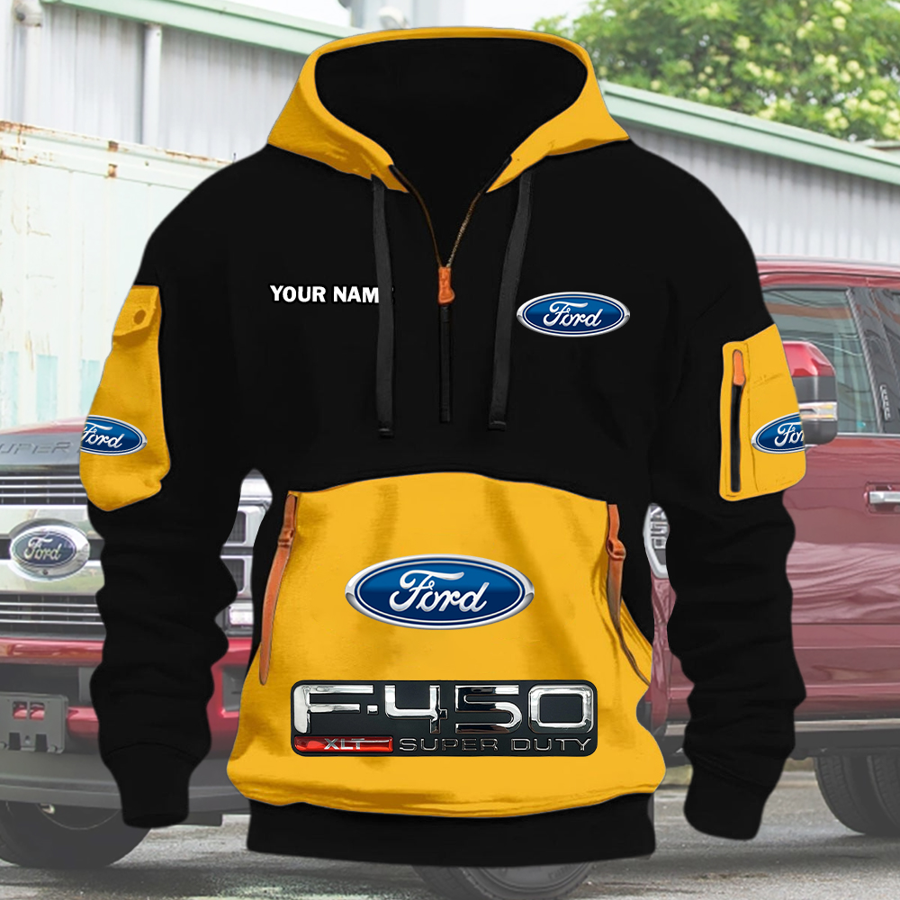 Ford F450 Quarter Zip Hoodie - Image 6