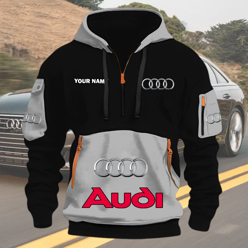 Audi Quarter Zip Hoodie - Image 7
