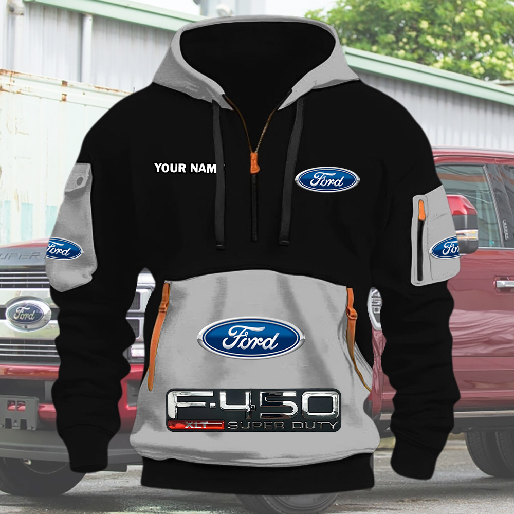 Ford F450 Quarter Zip Hoodie - Image 7