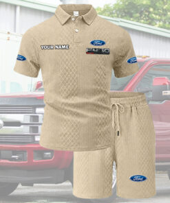 F450 Tracksuit Men's Leisure 2-Piece Polo Shirt Short Sleeve Jacquard Custom Name