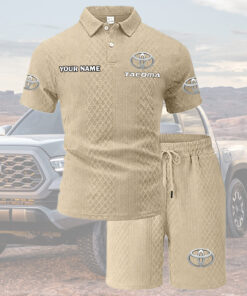 Tacoma Tracksuit Men's Leisure 2-Piece Polo Shirt Short Sleeve Jacquard Custom Name