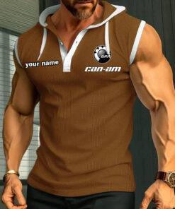 Can-am Sleeveless Hooded Muscle Fit Custom Name