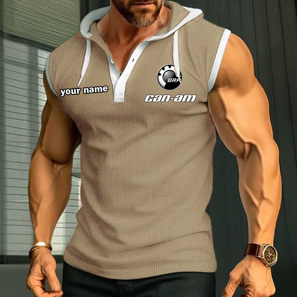 Can-am Sleeveless Hooded Muscle Fit Custom Name - Image 4