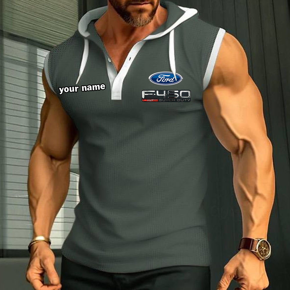F150 Sleeveless Hooded Muscle Fit Custom Name - Image 6