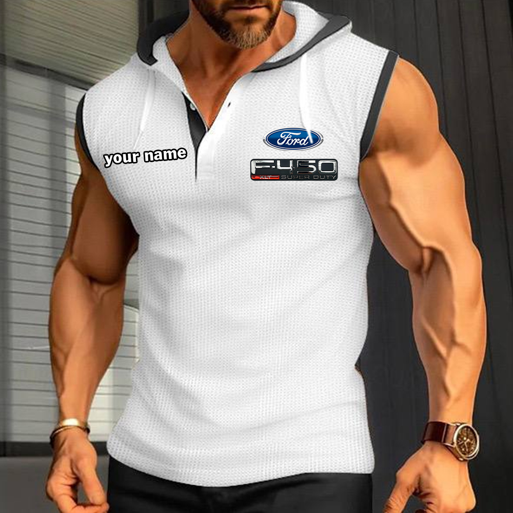 F150 Sleeveless Hooded Muscle Fit Custom Name - Image 7