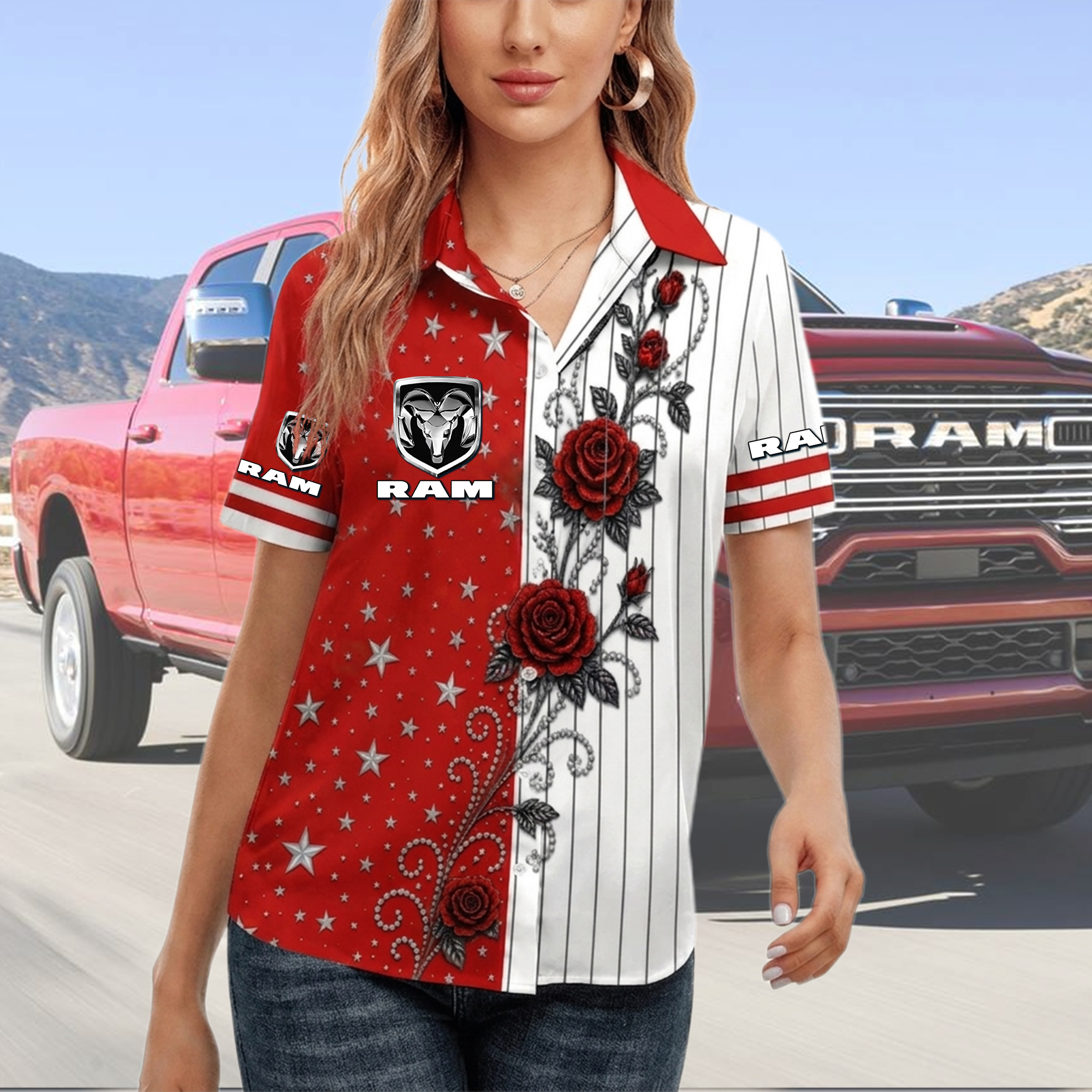 Ram Women Short Sleeve Shirt