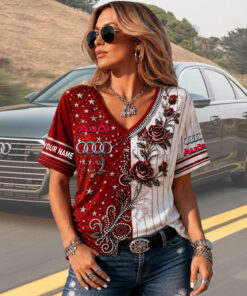 Audi Custom Name Woman V-Neck Shirt