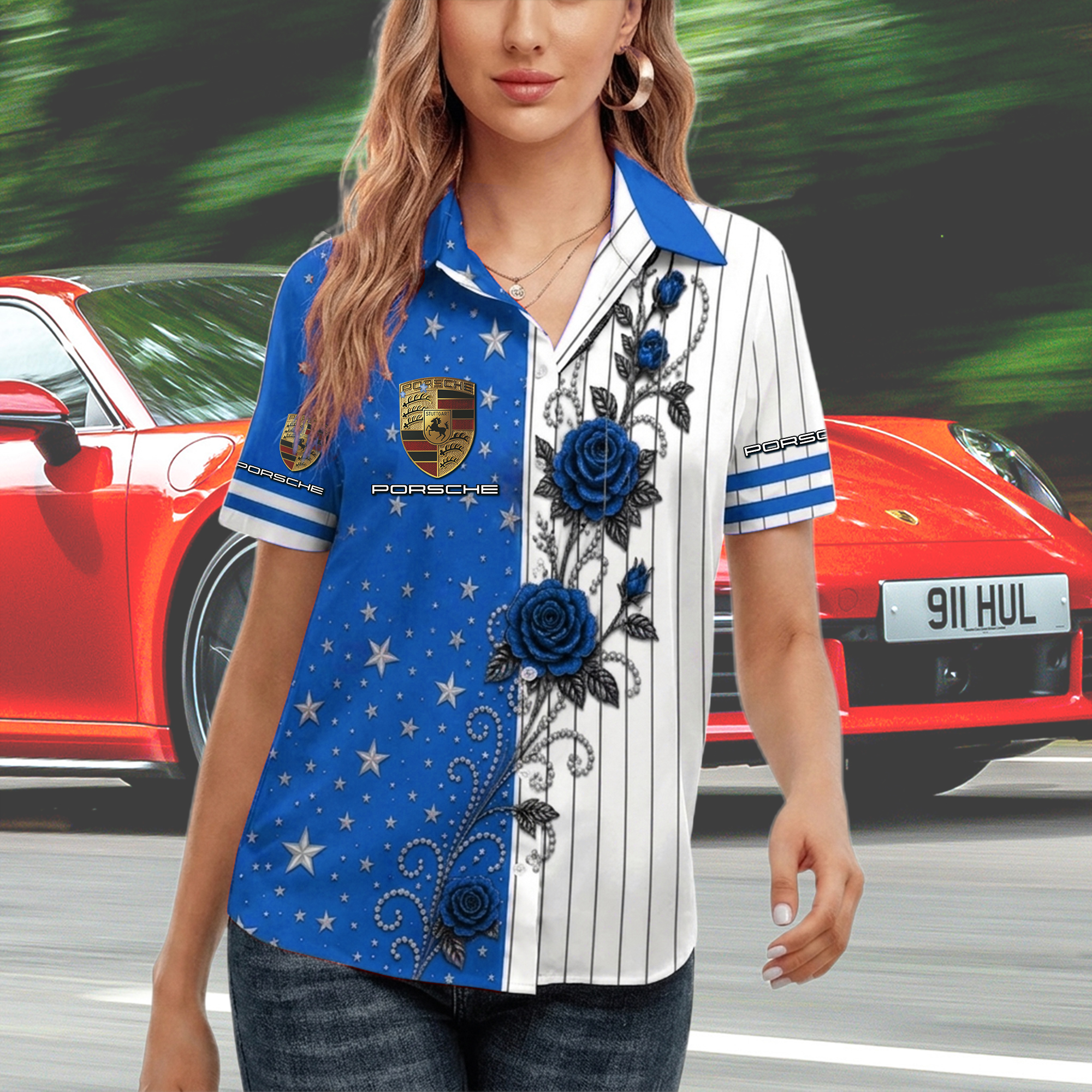 Porsche Women Short Sleeve Shirt - Image 3