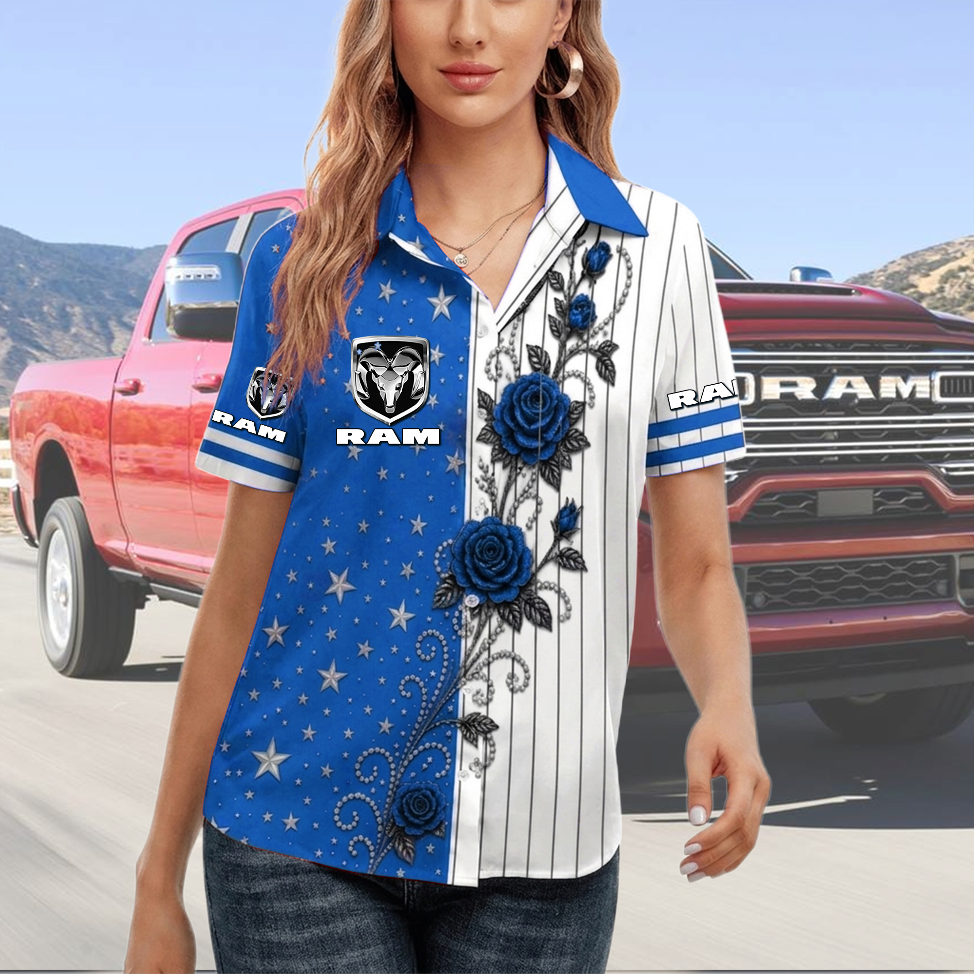 Ram Women Short Sleeve Shirt - Image 3