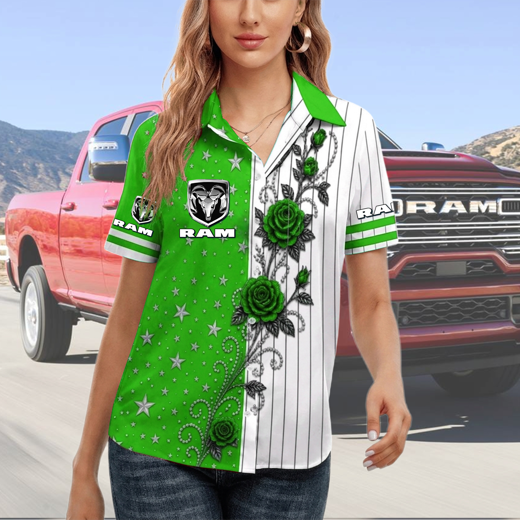 Ram Women Short Sleeve Shirt - Image 5