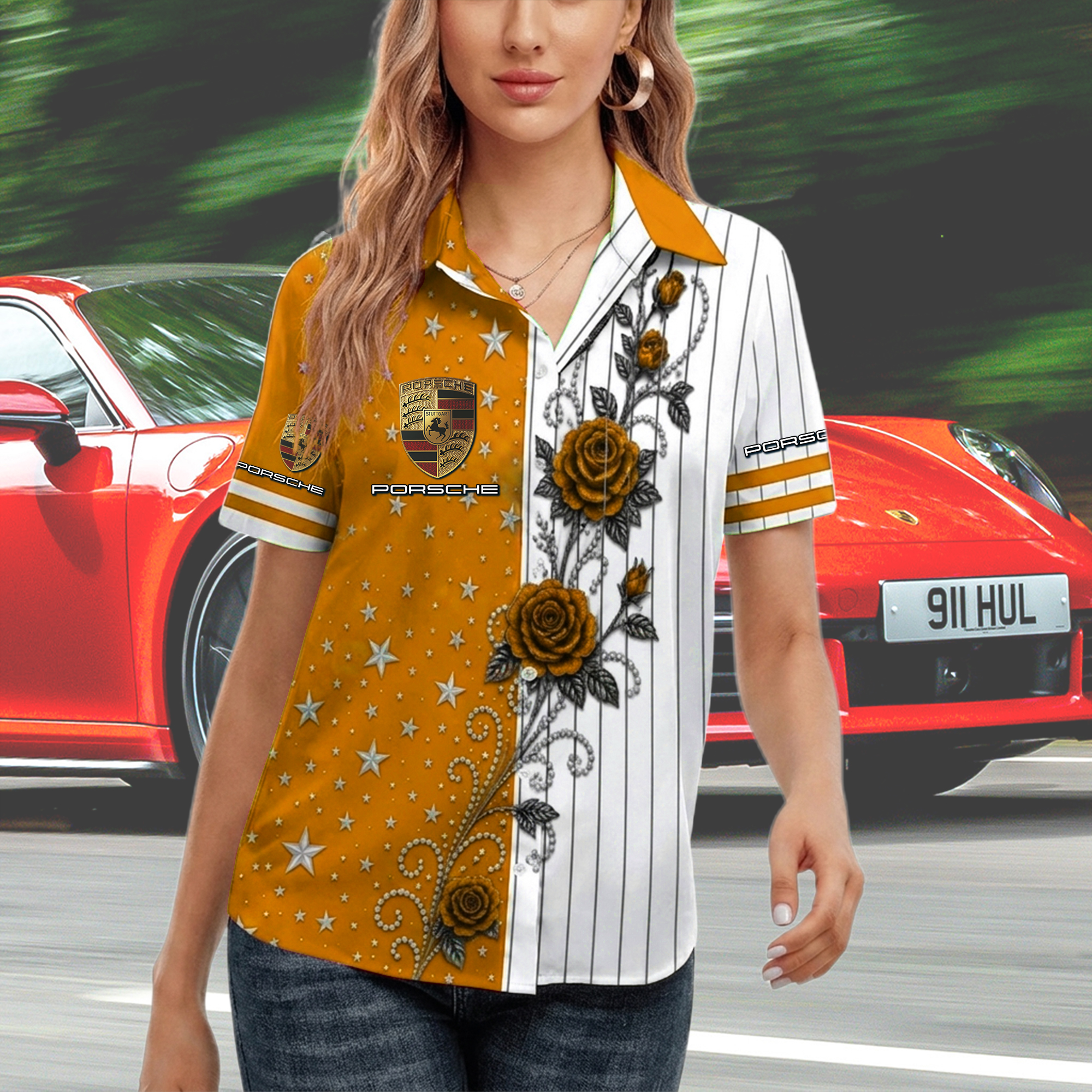 Porsche Women Short Sleeve Shirt - Image 6
