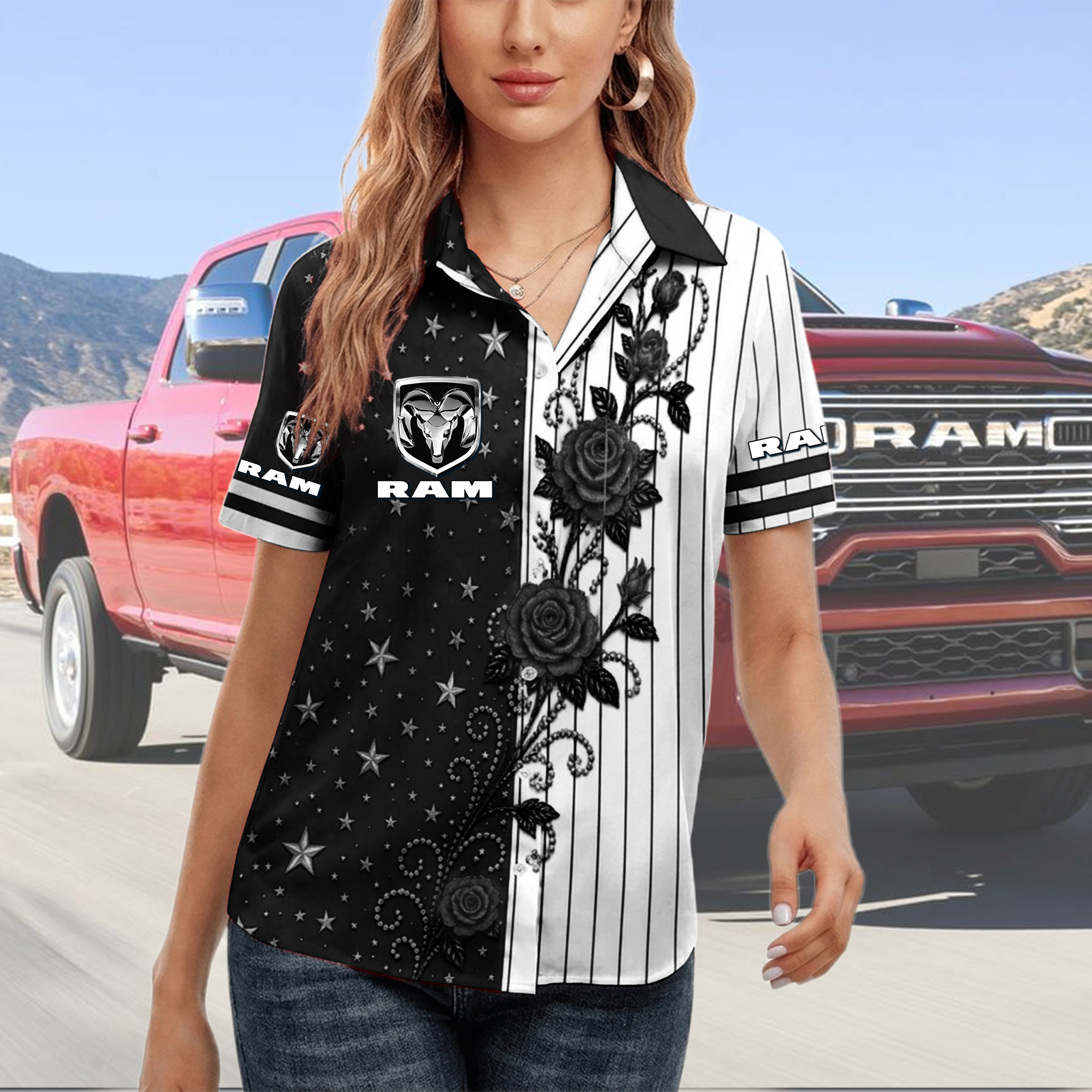 Ram Women Short Sleeve Shirt - Image 7