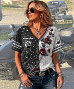 Can-am Custom Name Woman V-Neck Shirt