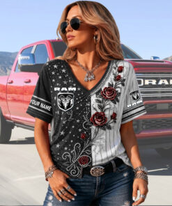 Ram Custom Name Woman V-Neck Shirt