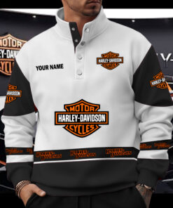 HD Custom Name Quarter Button Pullover Sweatshirt