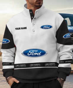 F150 Custom Name Quarter Button Pullover Sweatshirt