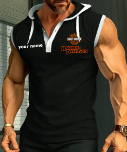 HD Sleeveless Hooded Muscle Fit Custom Name