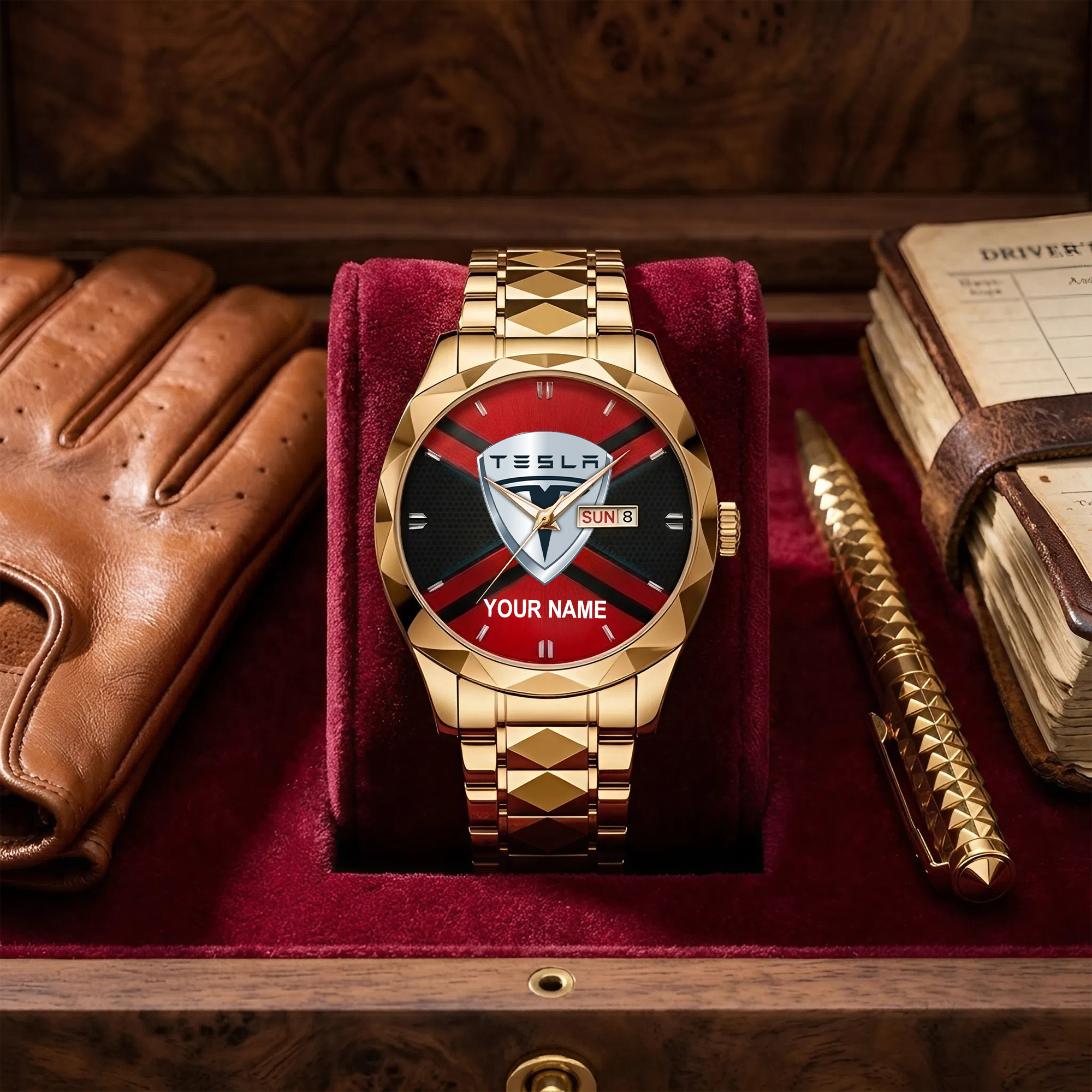 Tesla Custom Name Luxury Men's Watch