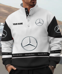 Mercedes Custom Name Quarter Button Pullover Sweatshirt