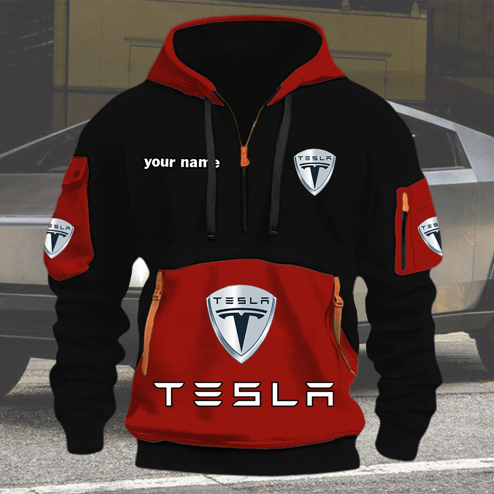 Tesla Quarter Zip Hoodie - Image 3
