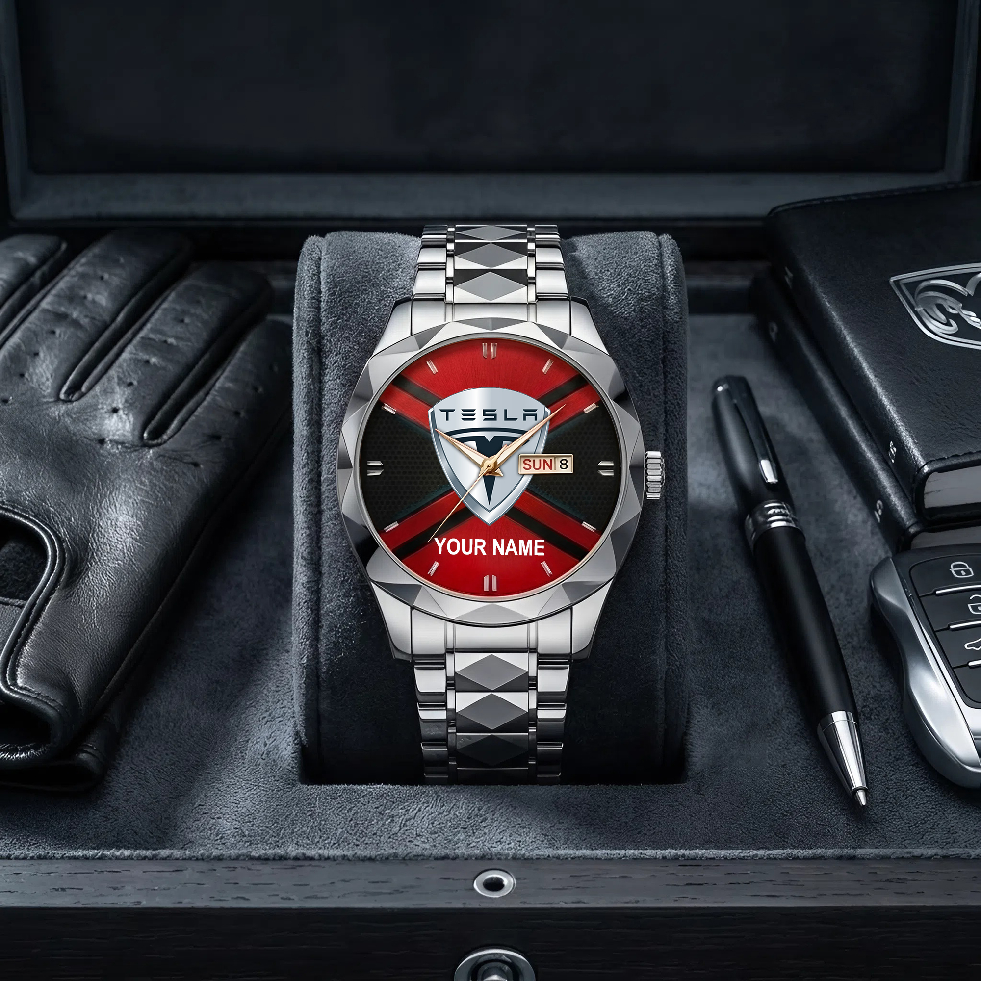 Tesla Custom Name Luxury Men's Watch - Image 3