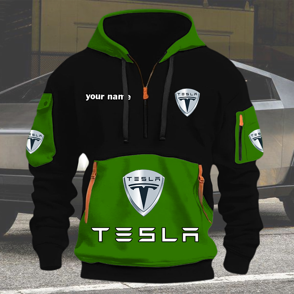 Tesla Quarter Zip Hoodie - Image 5