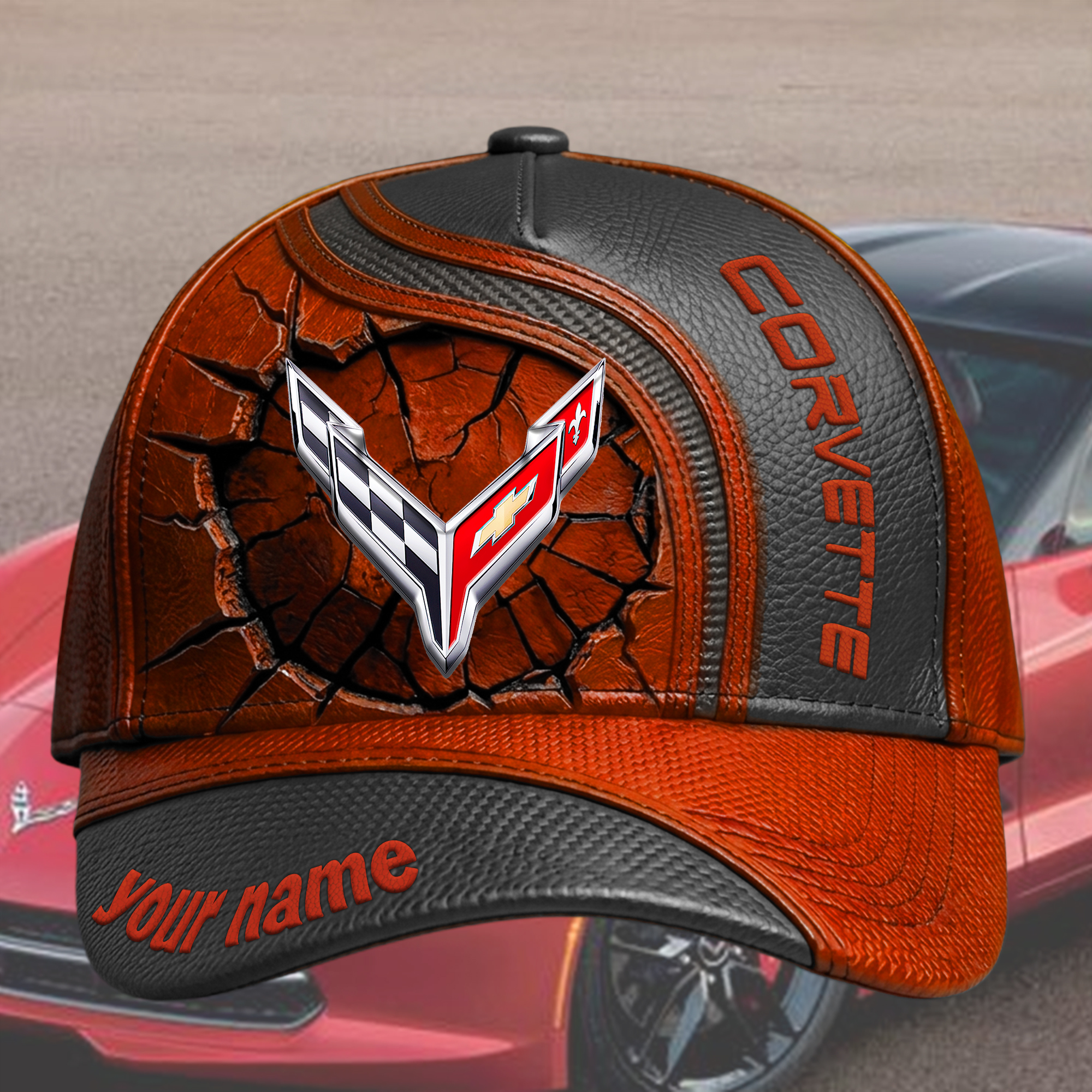 Corvette Hat Over Full Print