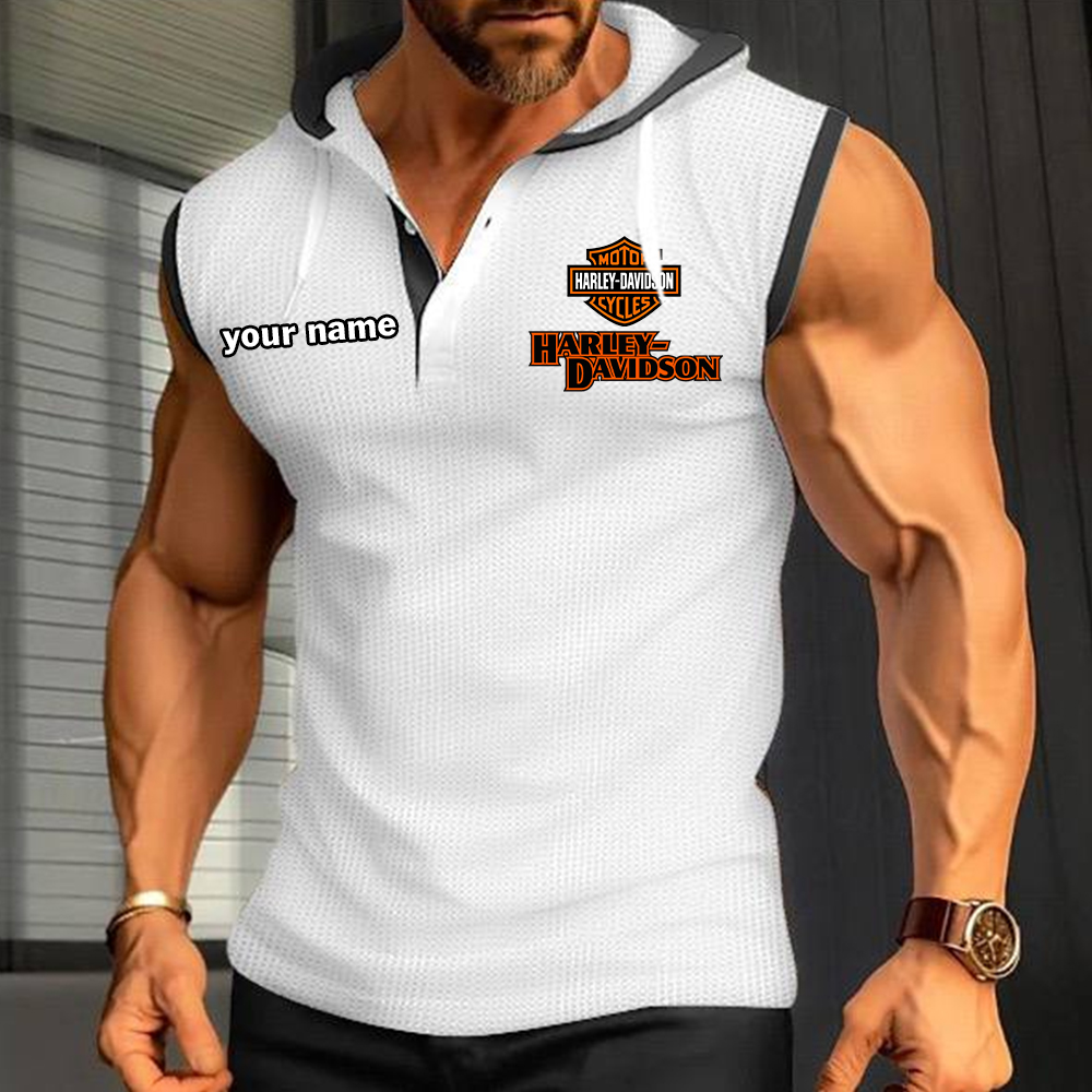 HD Sleeveless Hooded Muscle Fit Custom Name - Image 7