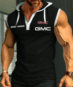 GMC Sleeveless Hooded Muscle Fit Custom Name