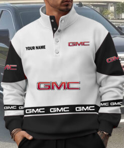 GMC Custom Name Quarter Button Pullover Sweatshirt