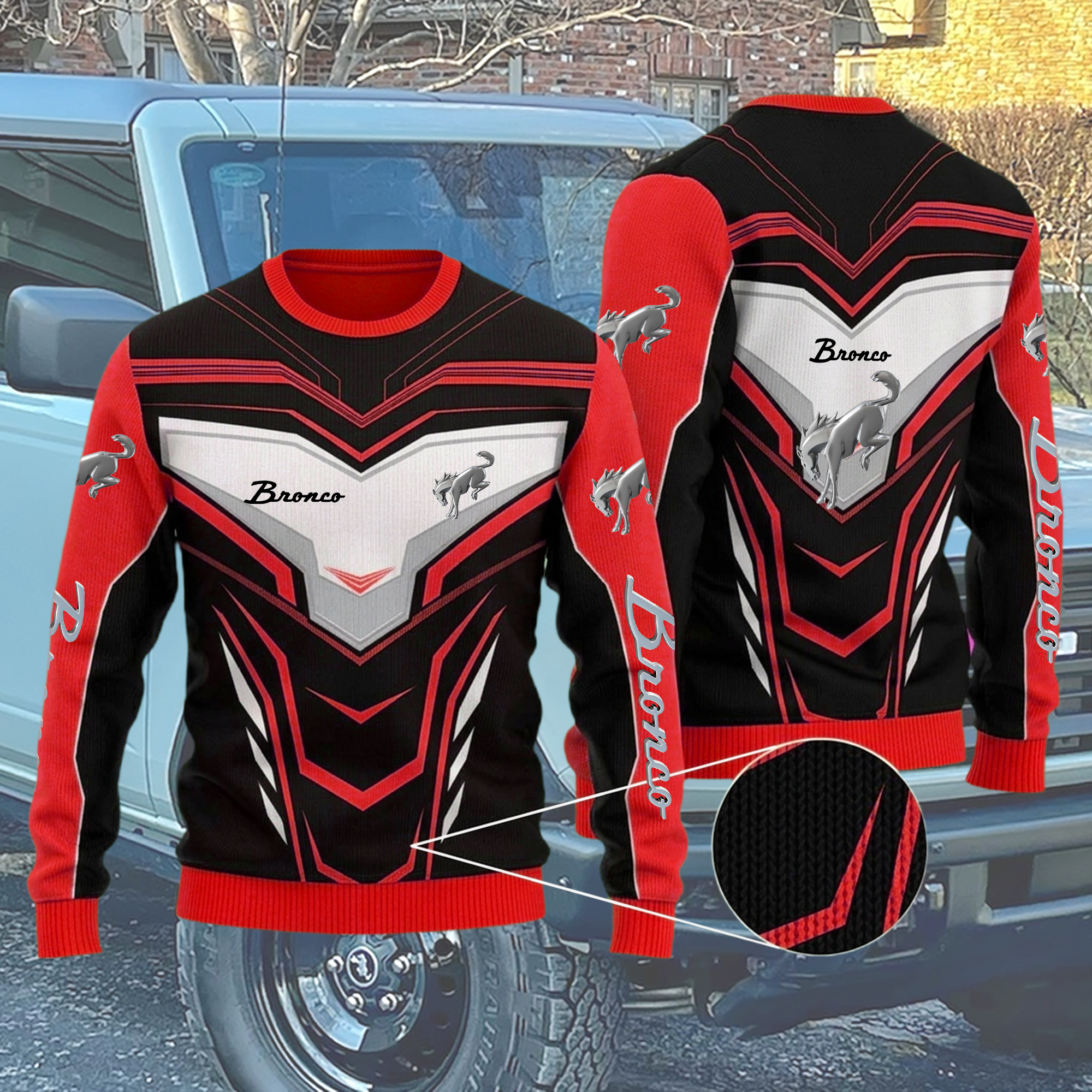 Bronco Ugly Xmas Sweater