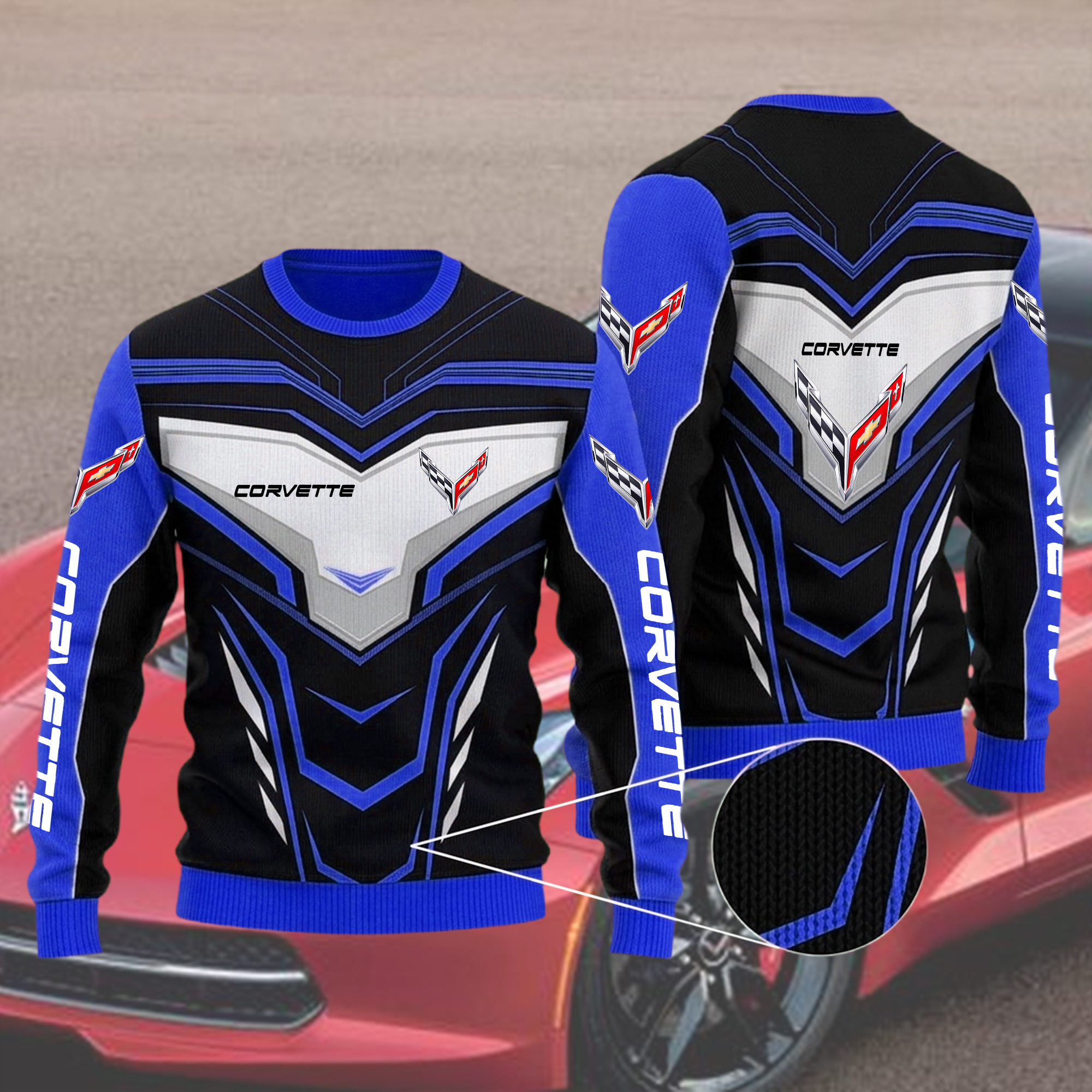 Corvette Ugly Xmas Sweater - Image 4