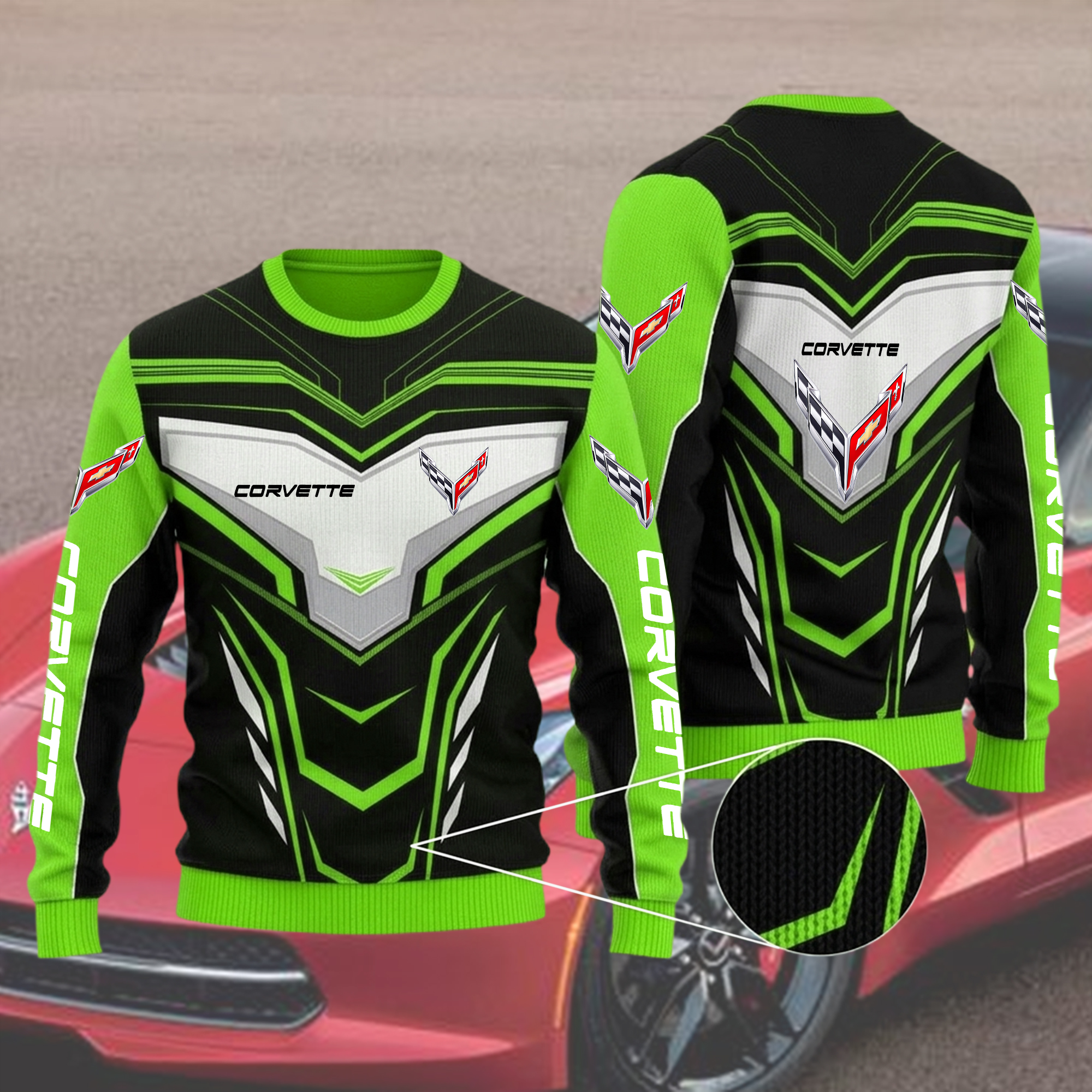 Corvette Ugly Xmas Sweater - Image 5