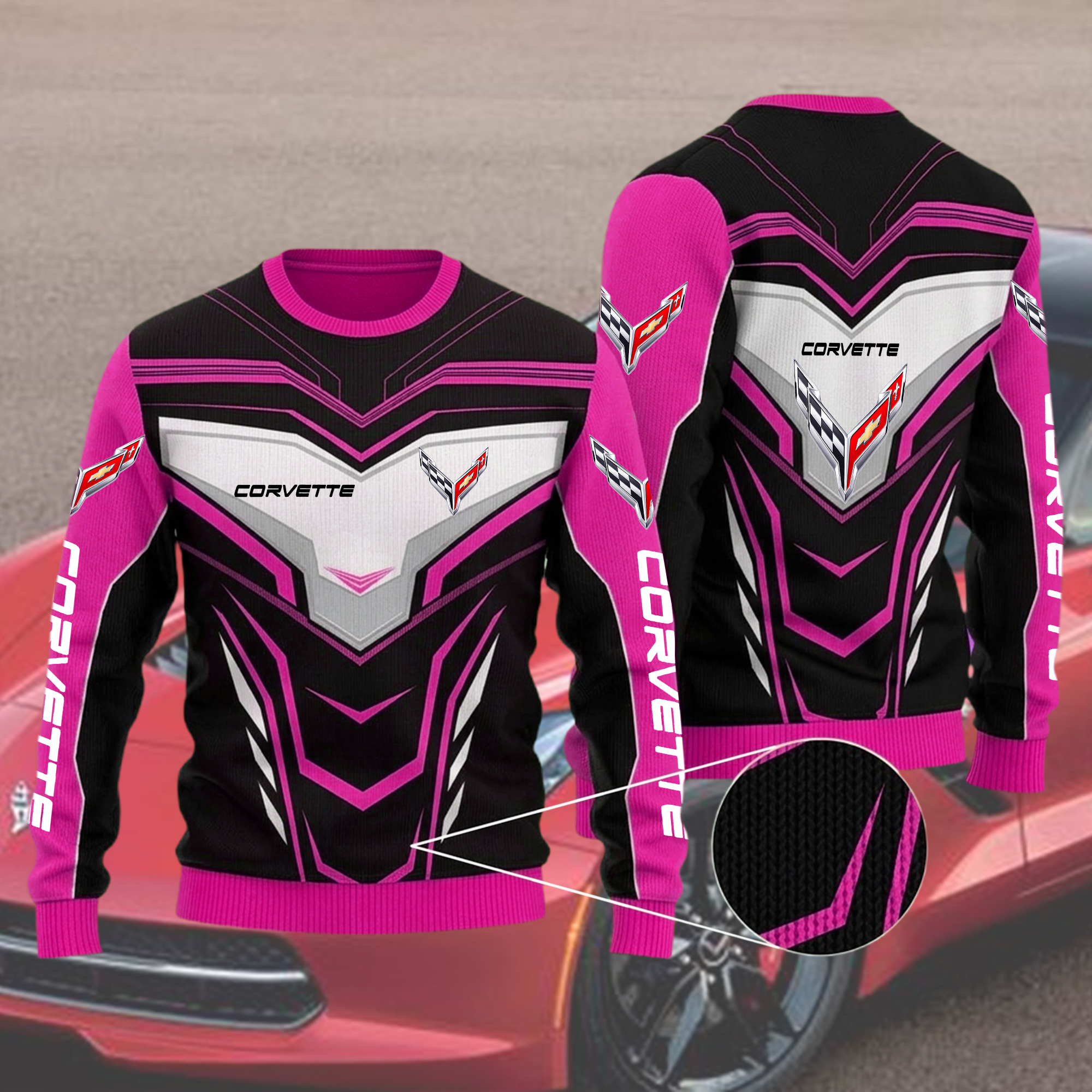 Corvette Ugly Xmas Sweater - Image 7