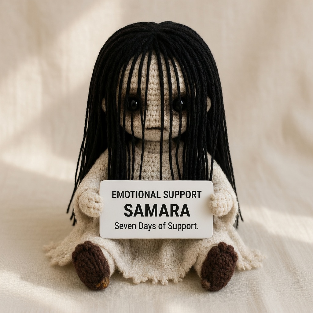 Samara Crochet Doll, Handmade Halloween, Gift for Horror Fans