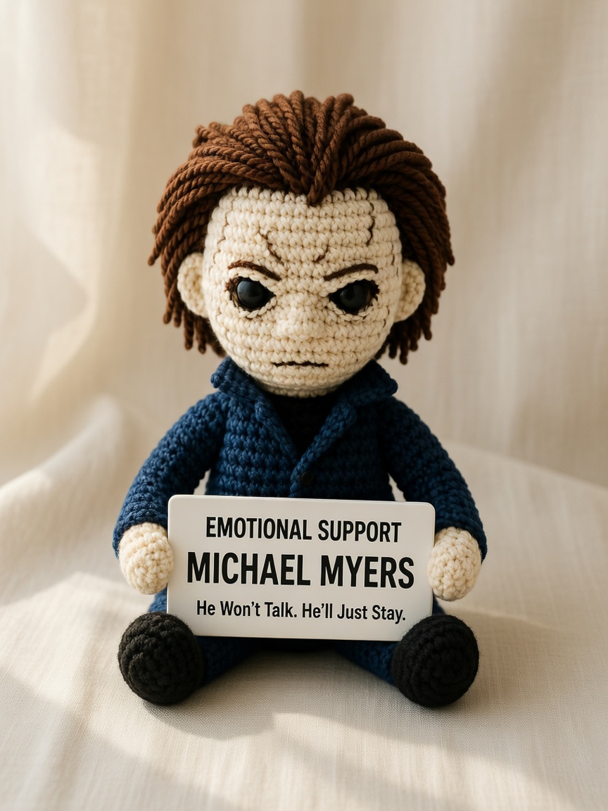 Michael Myers Crochet Doll, Handmade Halloween, Gift for Horror Fans